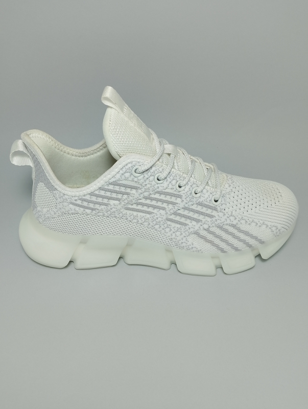 Кросівки білі сірим тканина xz1-white